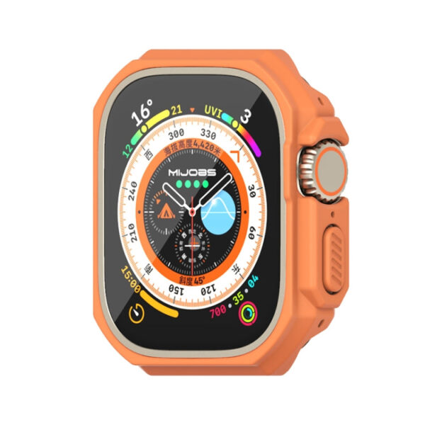 For Apple Watch Ultra 49mm Mijobs Ultra-thin Bezel PC Watch Case(Orange) - Image 3
