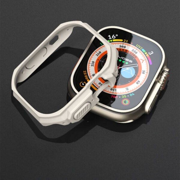 For Apple Watch Ultra 49mm Mijobs Ultra-thin Bezel PC Watch Case(Orange) - Image 2
