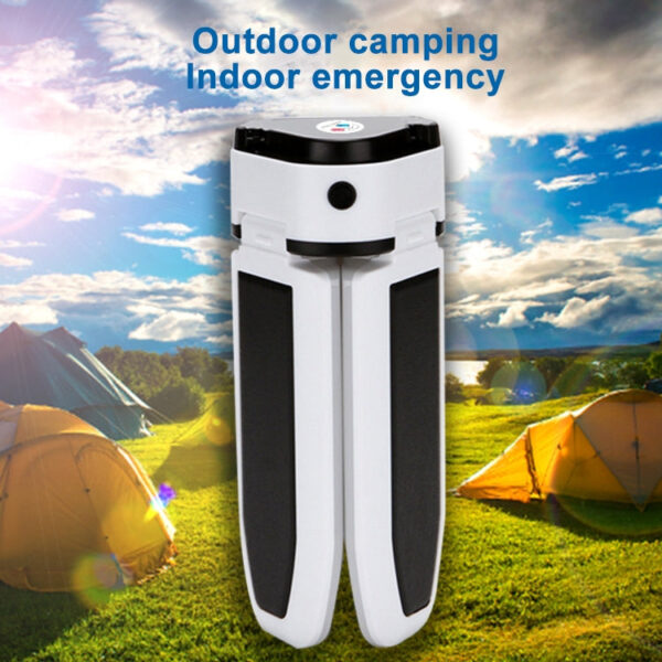 Multifunctional USB Charging 60 LED Trefoil Camping Lamp Outdoor Tent Portable Lamp Flashlight Emergency Light Bulb Light, Style: Magnet - Image 3