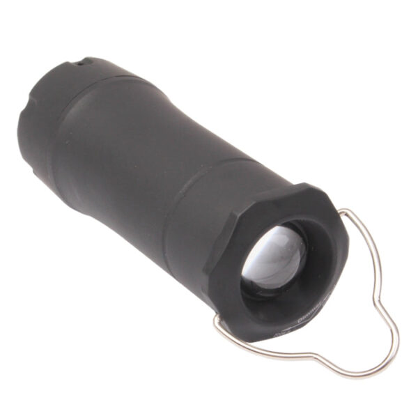 Camping Lamp Torch , Telescopic LED Flashlight with Clip(Black) - Image 2