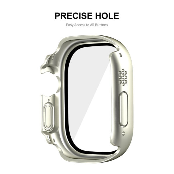 For Apple Watch Ultra 49mm ENKAY Hat-Prince Waterproof Full Coverage PC Frame + 9H Tempered Glass Case(Pink) - Image 4
