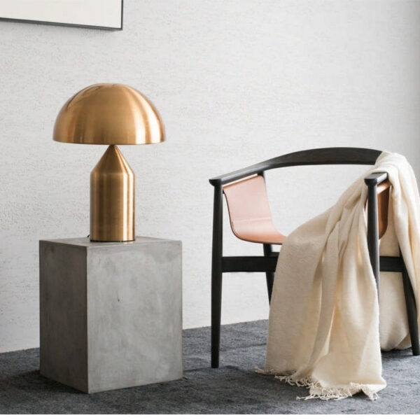220V E14 LED Metal Mushroom Table Lamp Bedroom Decorative Table Lamp, Size:L - Image 4