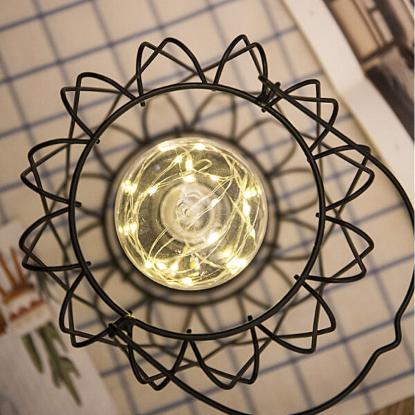 Minimalist Copper Lamp Bedroom Home Wrought Iron Table Lamp, Specification:USB - Image 4