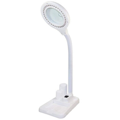2 PCS White Led Desk Lamp Desktop Magnifying Glass Work Lamp(US Plug)